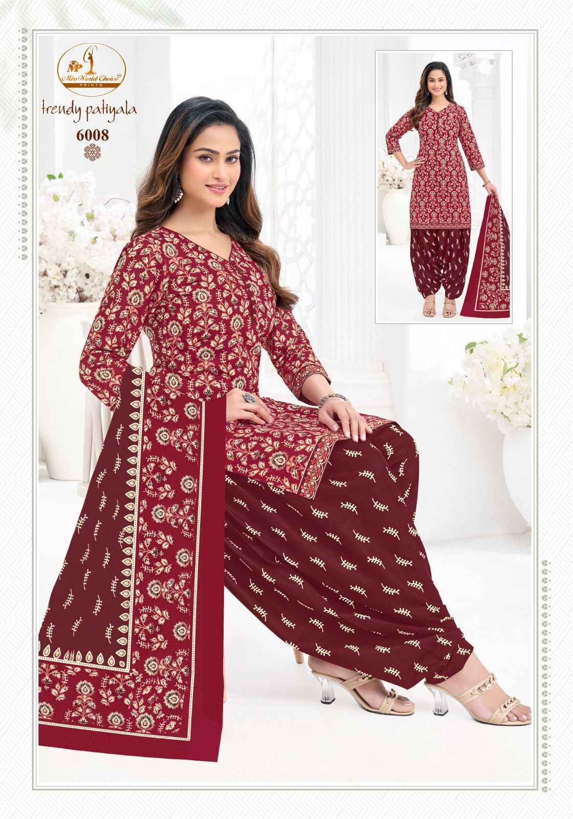 MISS WORLD TRENDY PATIYALA VOL-6 PURE COTTON PRINTED READYMADE PATIYALA DRESS AT WHOLESALE PRICE
