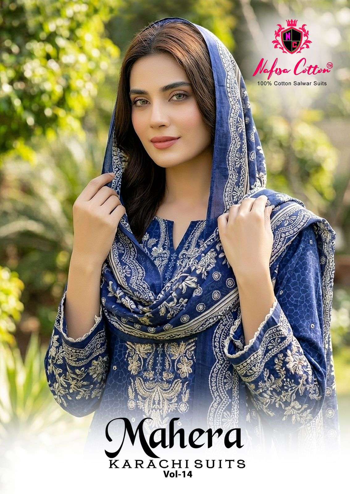 NAFISA MAHERA VOL-14 KARACHI COTTON PAKISTANI DRESS MATERIAL AT WHOLESALE PRICE