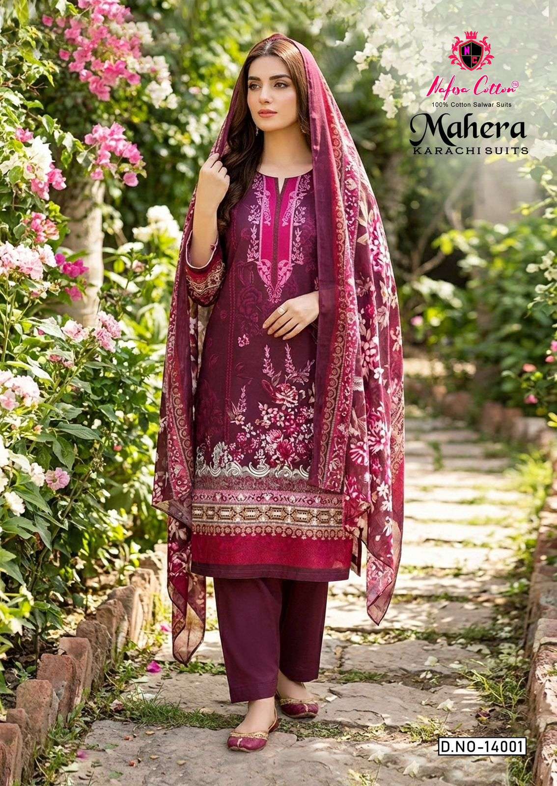NAFISA MAHERA VOL-14 KARACHI COTTON PAKISTANI DRESS MATERIAL AT WHOLESALE PRICE