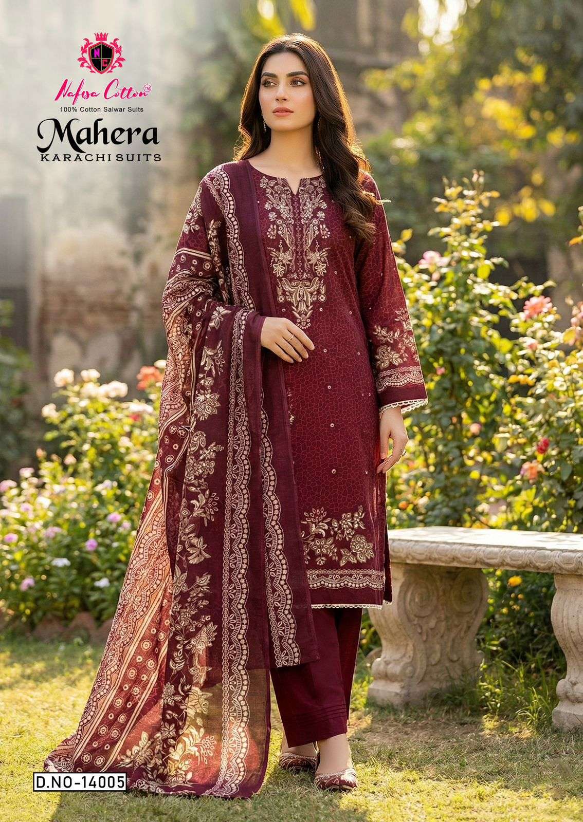 NAFISA MAHERA VOL-14 KARACHI COTTON PAKISTANI DRESS MATERIAL AT WHOLESALE PRICE