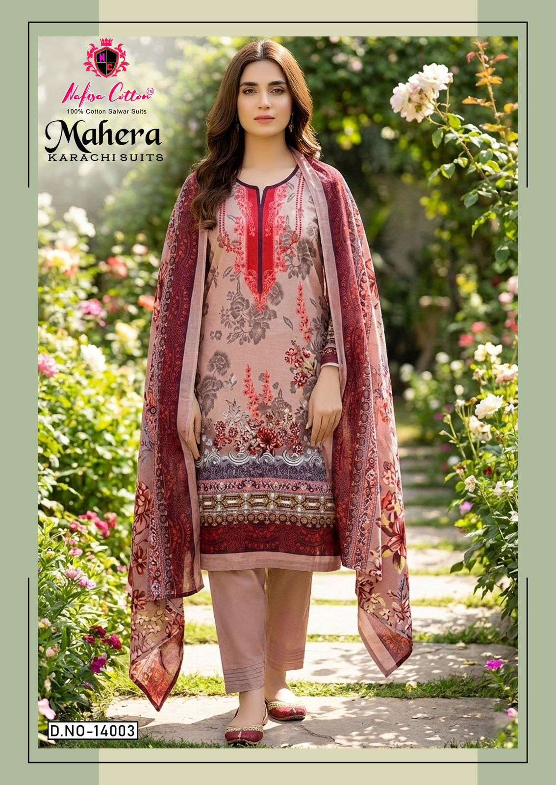 NAFISA MAHERA VOL-14 KARACHI COTTON PAKISTANI DRESS MATERIAL AT WHOLESALE PRICE