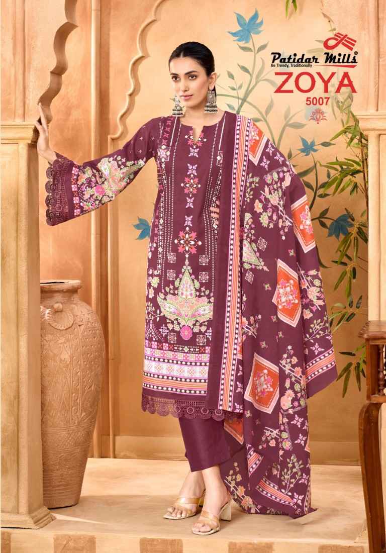 PATIDAR MILLS ZOYA VOL-5 PURE COTTON DRESS MATERIAL AT WHOLESALE PRICE