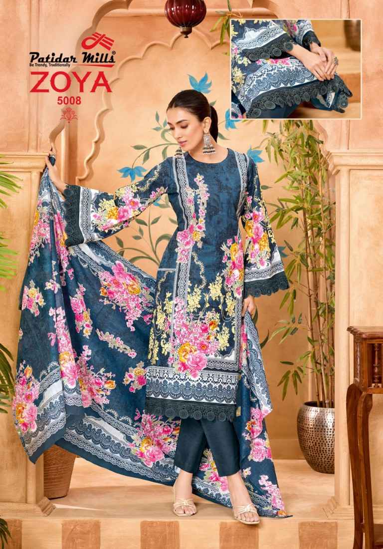 PATIDAR MILLS ZOYA VOL-5 PURE COTTON DRESS MATERIAL AT WHOLESALE PRICE