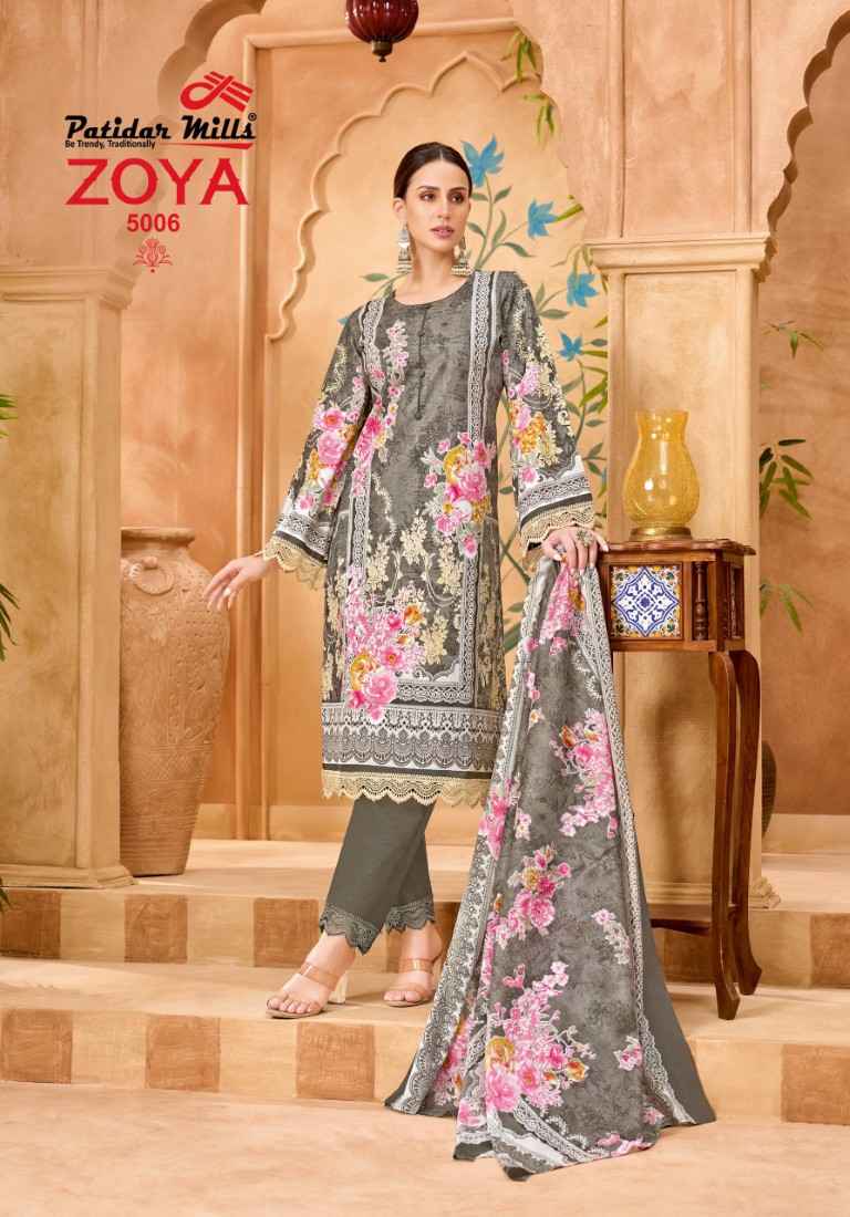 PATIDAR MILLS ZOYA VOL-5 PURE COTTON DRESS MATERIAL AT WHOLESALE PRICE