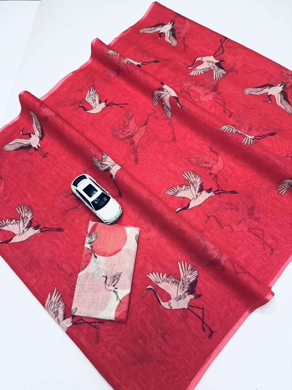 PLAIN LINEN DIGITAL PRINTED SAREE CODE MG638AT WHOLESALE PRICE