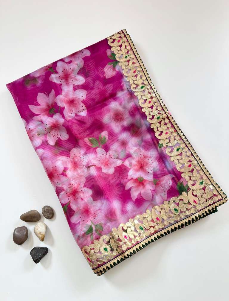 PREMIUM ORGANZA HAND GOTA WORK SAREE AT WHOLESALE PRICE