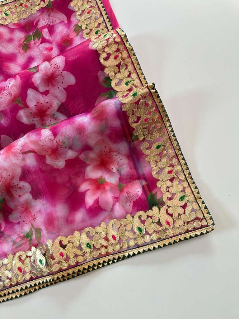 PREMIUM ORGANZA HAND GOTA WORK SAREE AT WHOLESALE PRICE