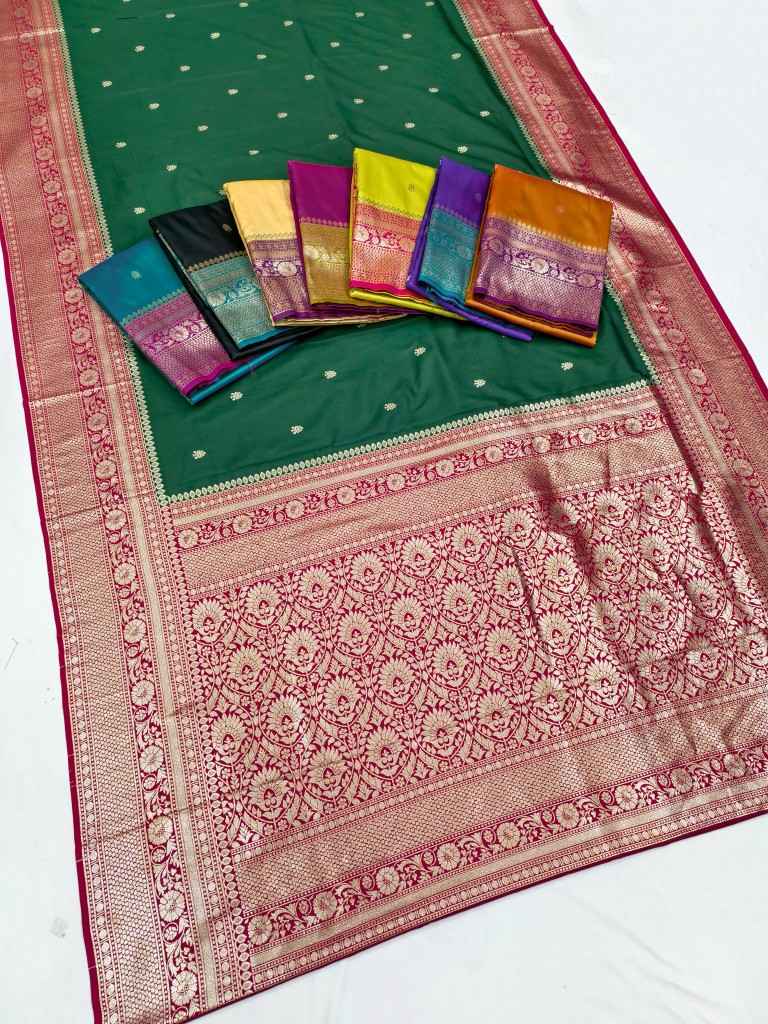 PREMIUM SOFT BANARASI SILK ELEGANT GOLD ZARI WEAVING SAREE AT WHOLESALE PRICE