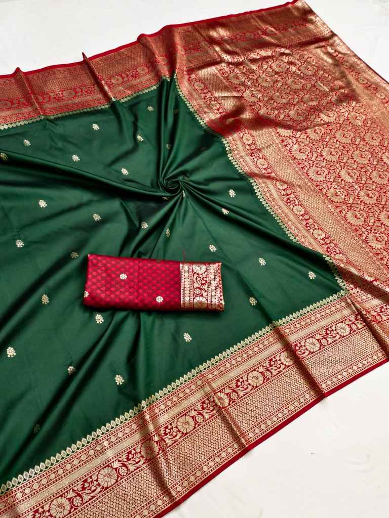 PREMIUM SOFT BANARASI SILK ELEGANT GOLD ZARI WEAVING SAREE AT WHOLESALE PRICE