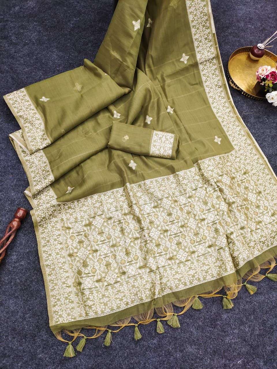 PREMIUM SOFT CHANDERI COTTON JAMDANI PATTERN WEAVING SAREE AT WHOLESALE PRICE