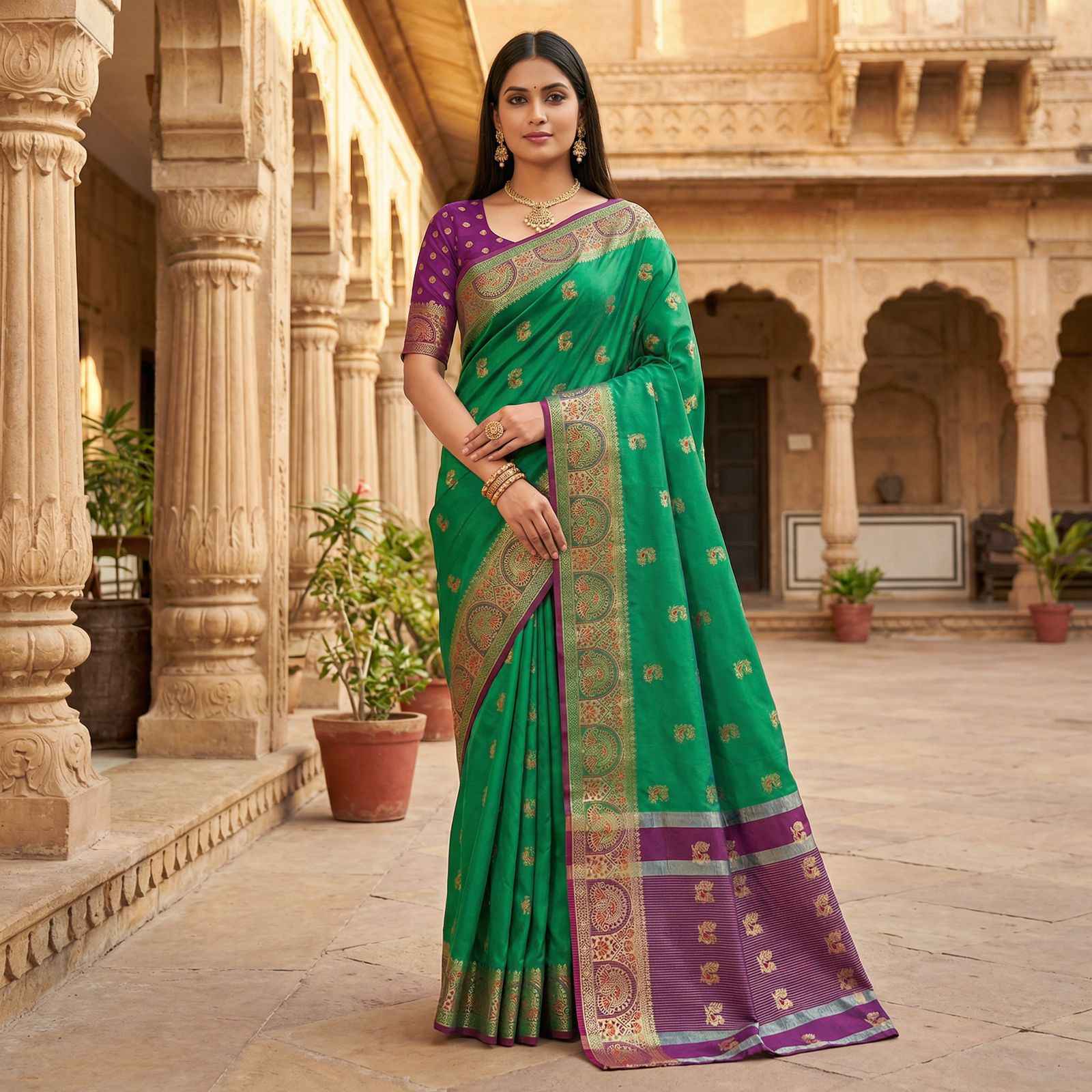 PREMIUM SOFT SILK TRADITIONAL ZARI WOVEN SAREE AT WHOLESALE PRICE