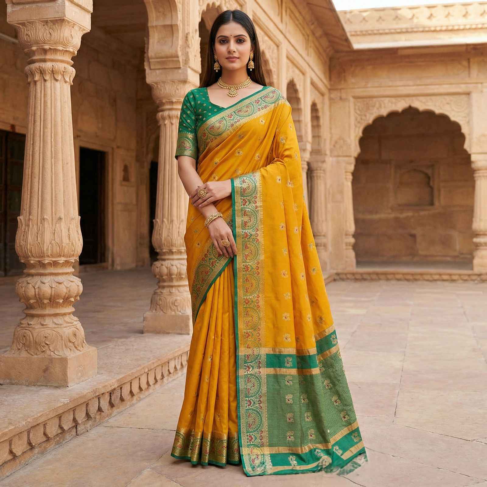 PREMIUM SOFT SILK TRADITIONAL ZARI WOVEN SAREE AT WHOLESALE PRICE