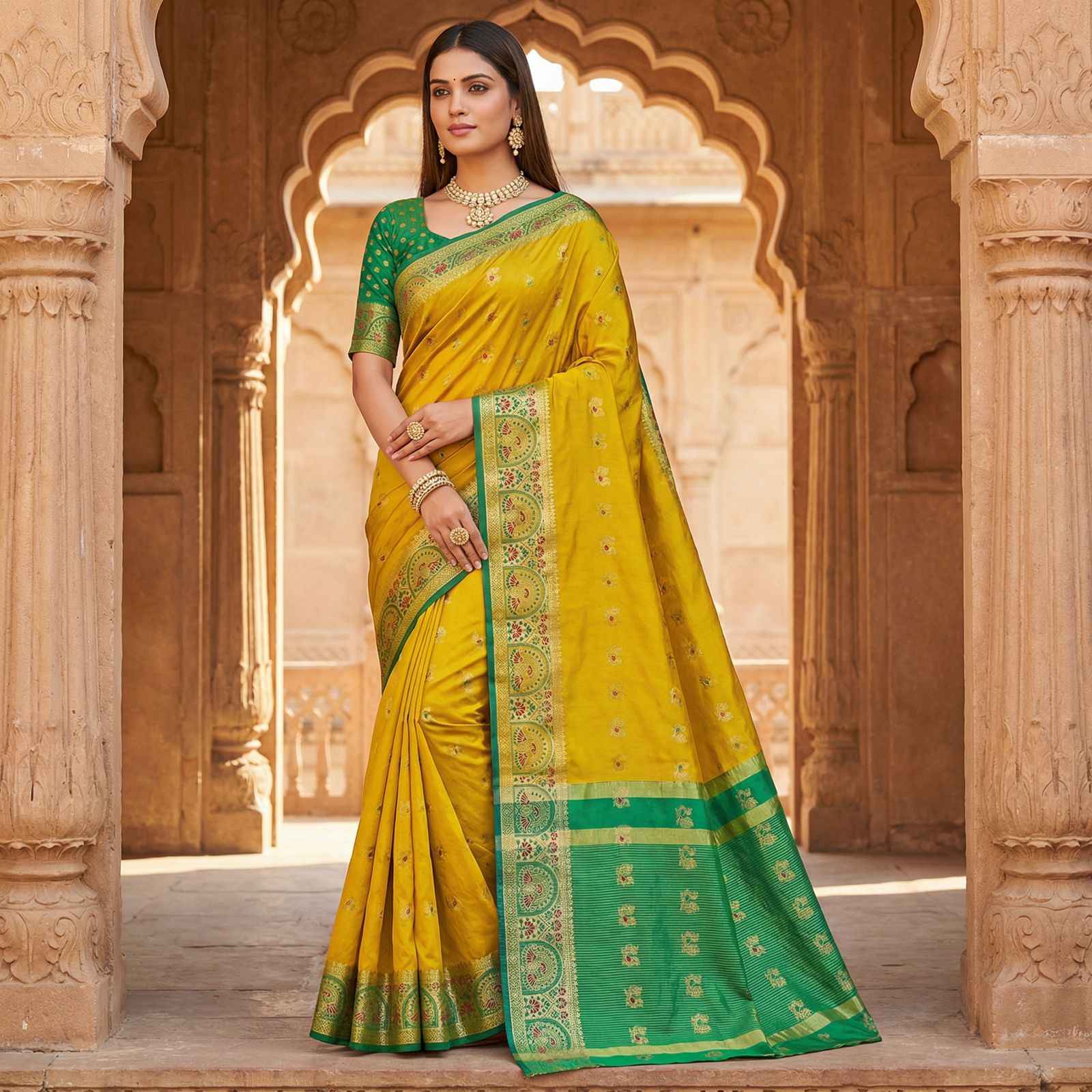 PREMIUM SOFT SILK TRADITIONAL ZARI WOVEN SAREE AT WHOLESALE PRICE