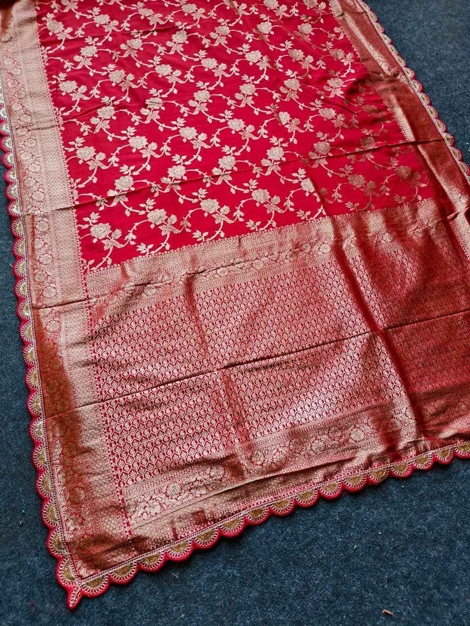 PURE CREPE KHADI SILK JARI WEAVING PATTU SAREE AT WHOLESALE PRICE