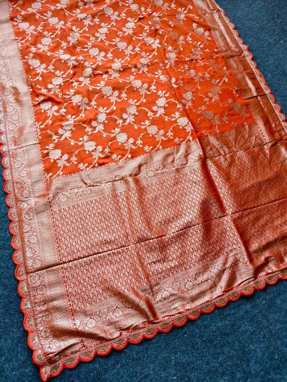 PURE CREPE KHADI SILK JARI WEAVING PATTU SAREE AT WHOLESALE PRICE