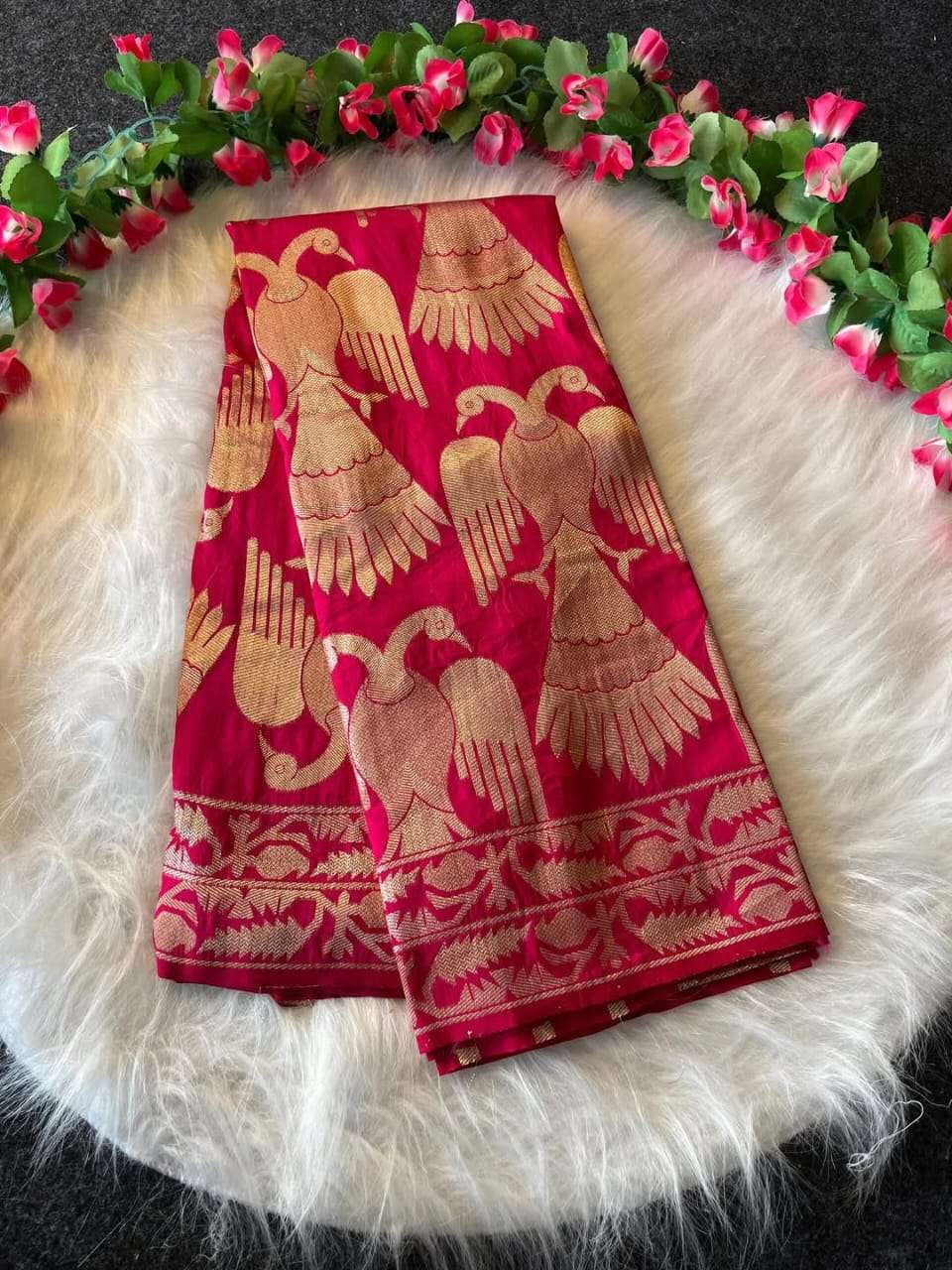 PURE KHADI BANARASI SILK JARI WEAVING SAREE AT WHOLESALE PRICE 