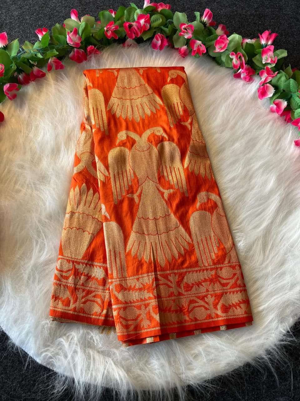PURE KHADI BANARASI SILK JARI WEAVING SAREE AT WHOLESALE PRICE 
