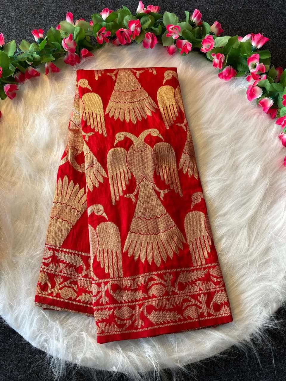 PURE KHADI BANARASI SILK JARI WEAVING SAREE AT WHOLESALE PRICE 