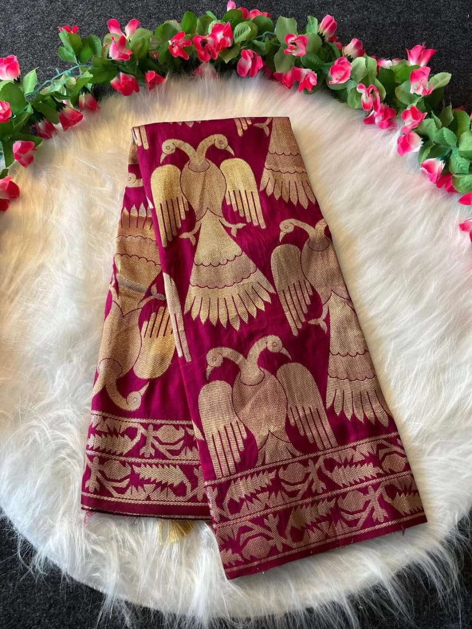 PURE KHADI BANARASI SILK JARI WEAVING SAREE AT WHOLESALE PRICE 