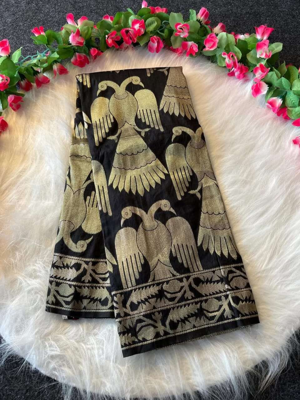 PURE KHADI BANARASI SILK JARI WEAVING SAREE AT WHOLESALE PRICE 