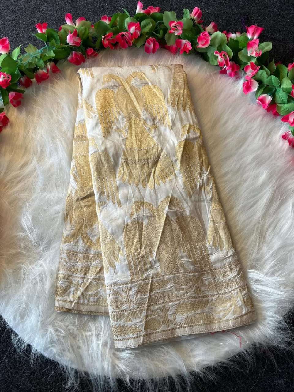 PURE KHADI BANARASI SILK JARI WEAVING SAREE AT WHOLESALE PRICE 