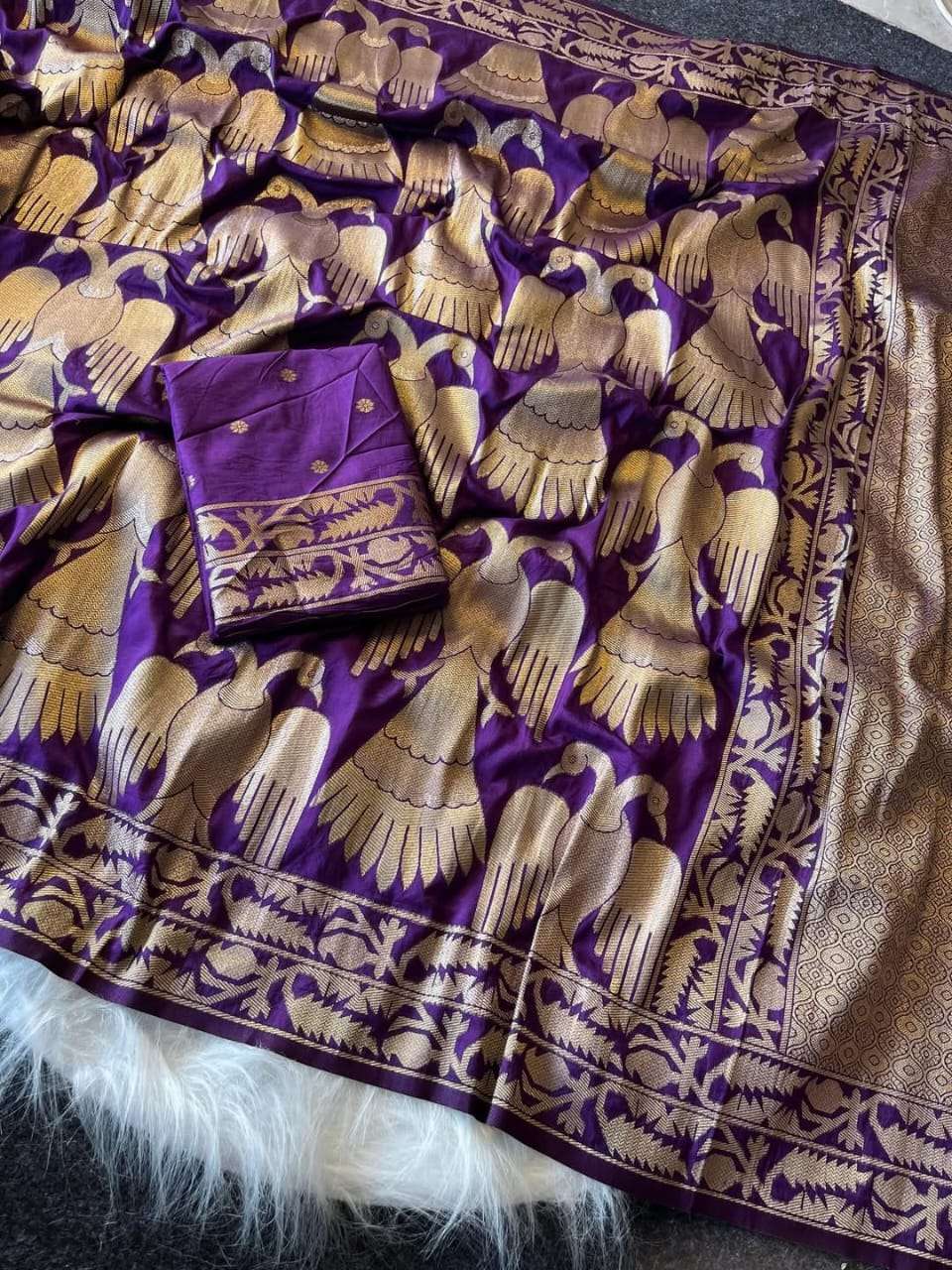 PURE KHADI BANARASI SILK JARI WEAVING SAREE AT WHOLESALE PRICE 