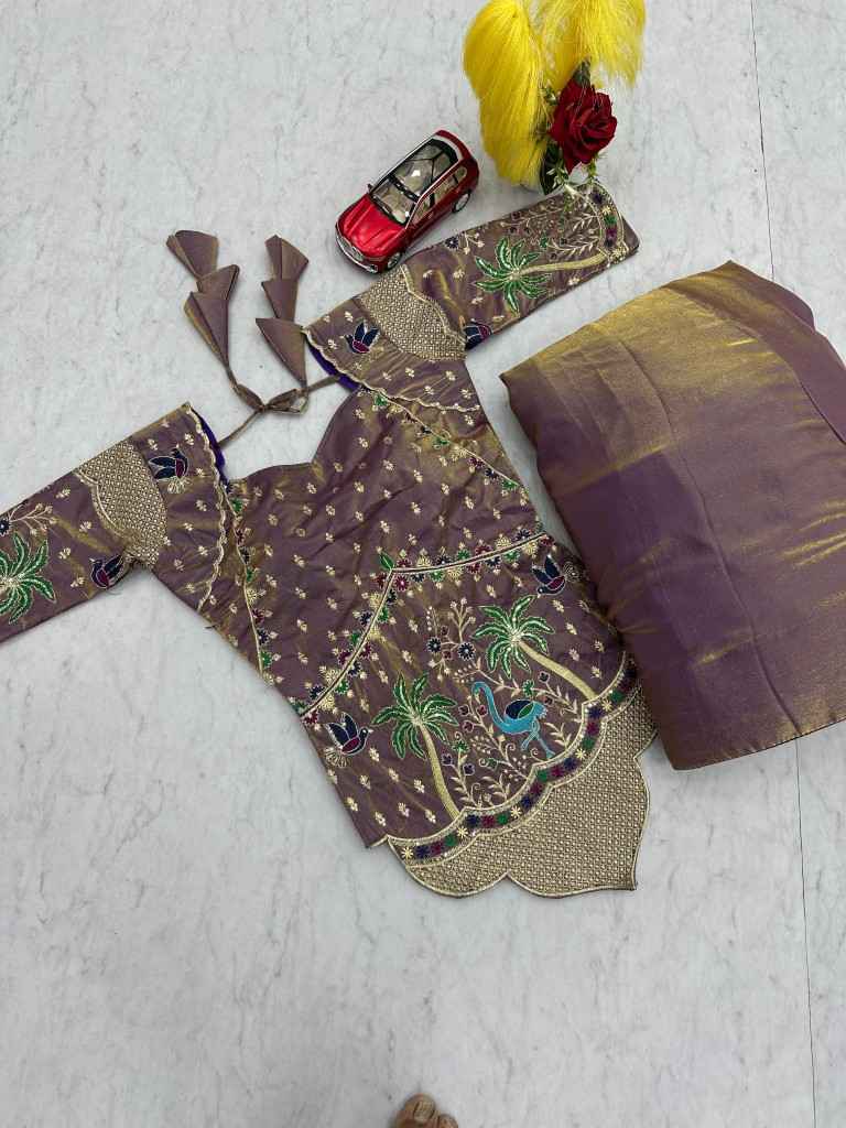 PURE SILK SATIN HEAVY EMBROIDERY THREAD SEQUENCE WORK LEHENGA CHOLI AT WHOLESALE PRICE