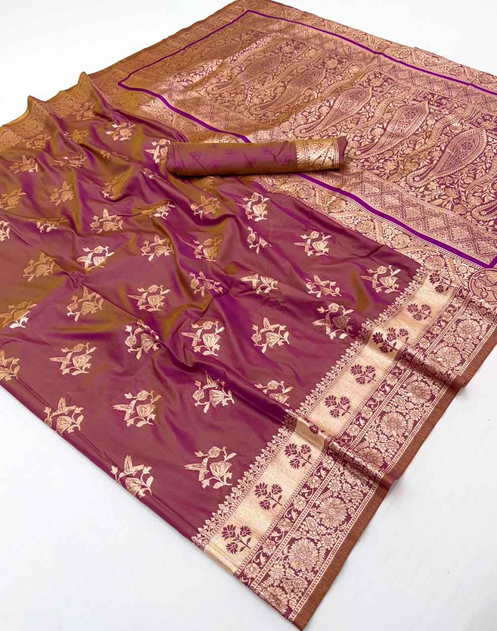 PURE SOFT BANARASI SILK ZARI WEAVING SAREE AT WHOLESALE PRICE