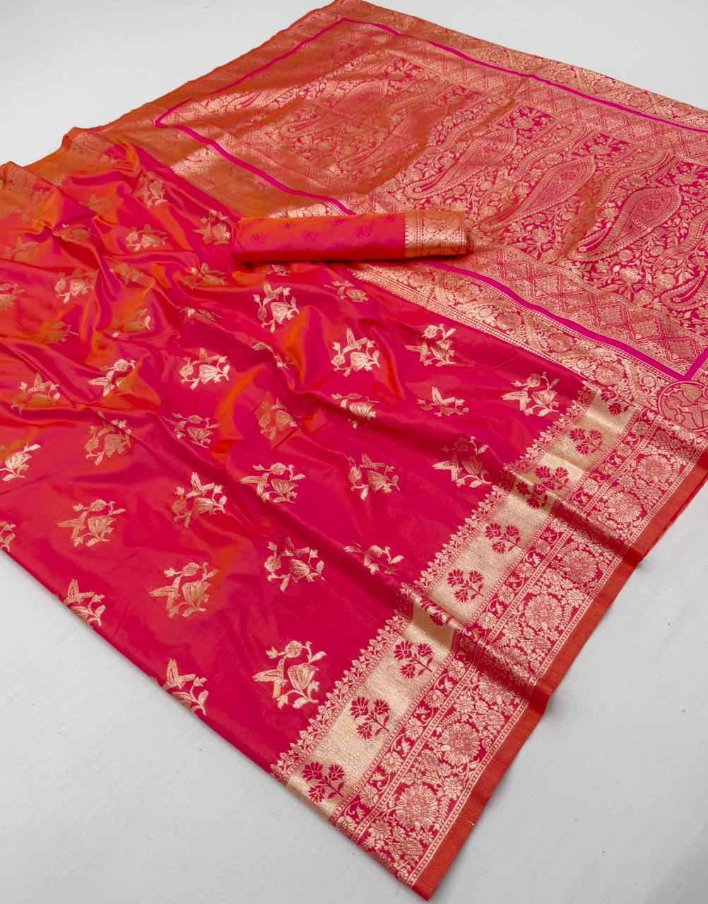 PURE SOFT BANARASI SILK ZARI WEAVING SAREE AT WHOLESALE PRICE
