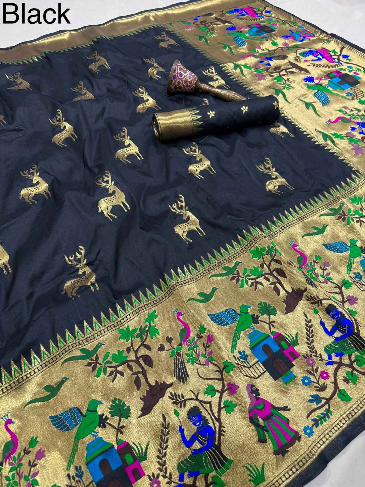 PURE SOFT KANCHIVARAM SILK MINAKARI WEAVING SAREE AT WHOLESALE PRICE