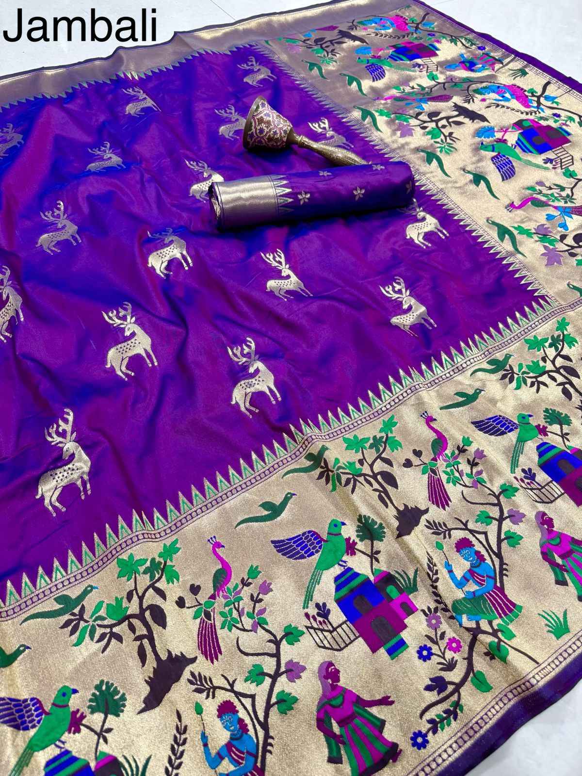 PURE SOFT KANCHIVARAM SILK MINAKARI WEAVING SAREE AT WHOLESALE PRICE