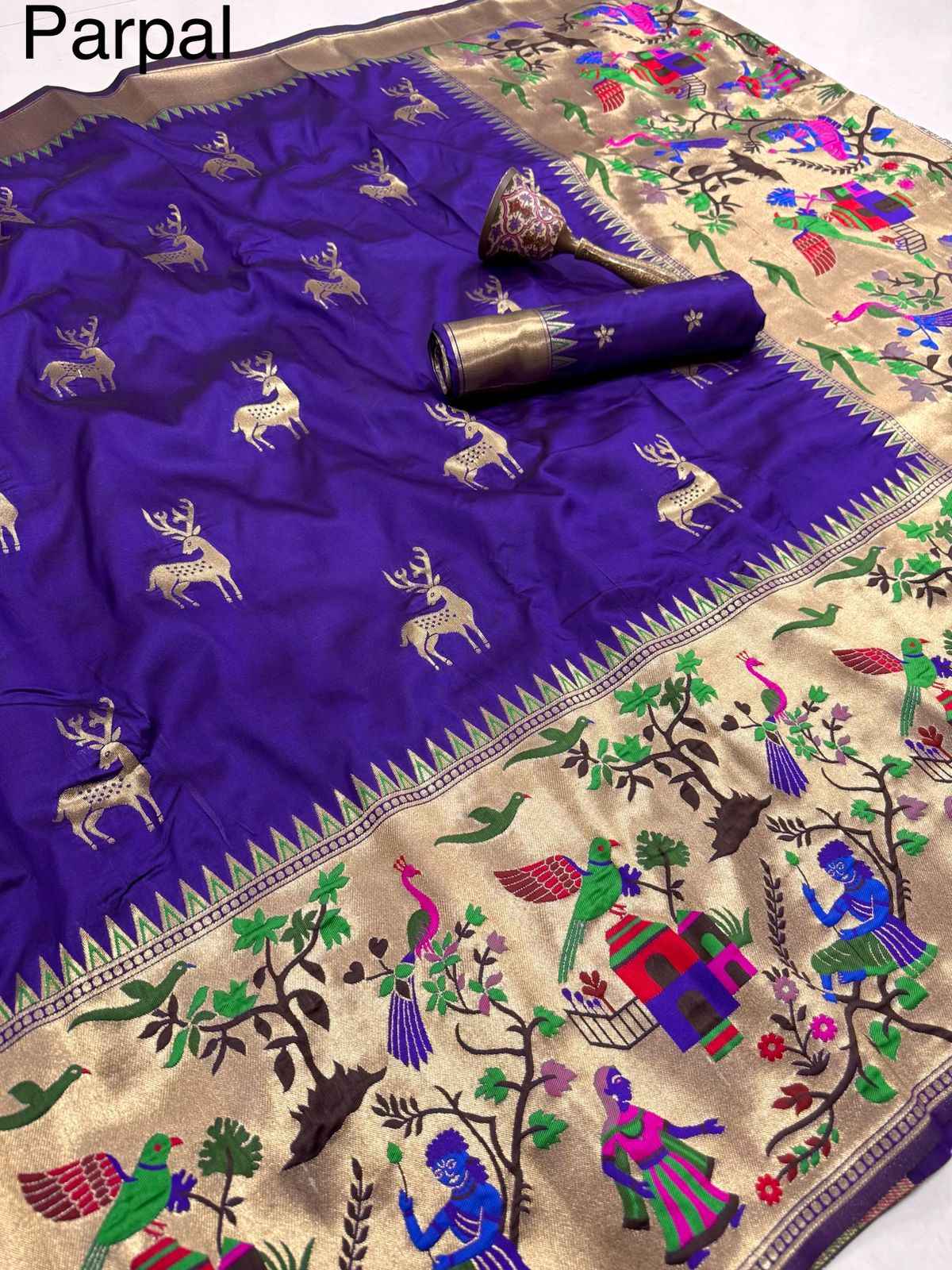 PURE SOFT KANCHIVARAM SILK MINAKARI WEAVING SAREE AT WHOLESALE PRICE