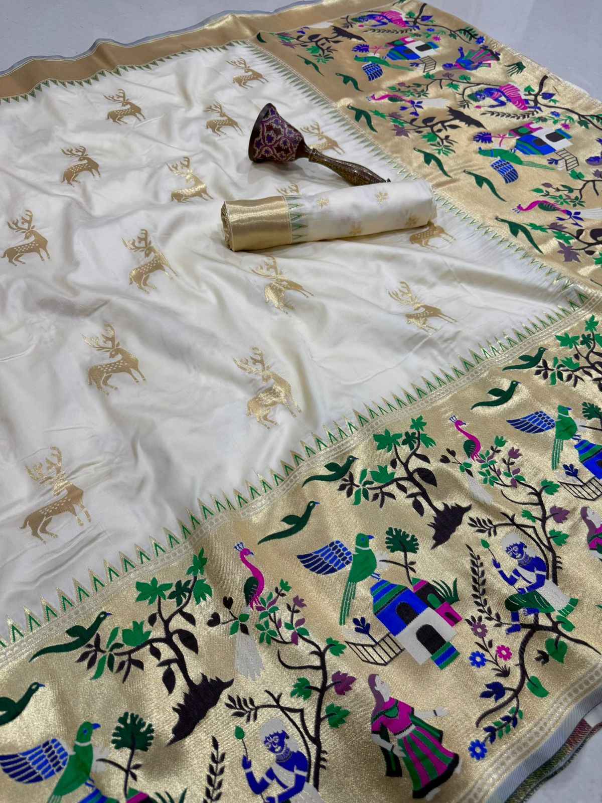 PURE SOFT KANCHIVARAM SILK MINAKARI WEAVING SAREE AT WHOLESALE PRICE