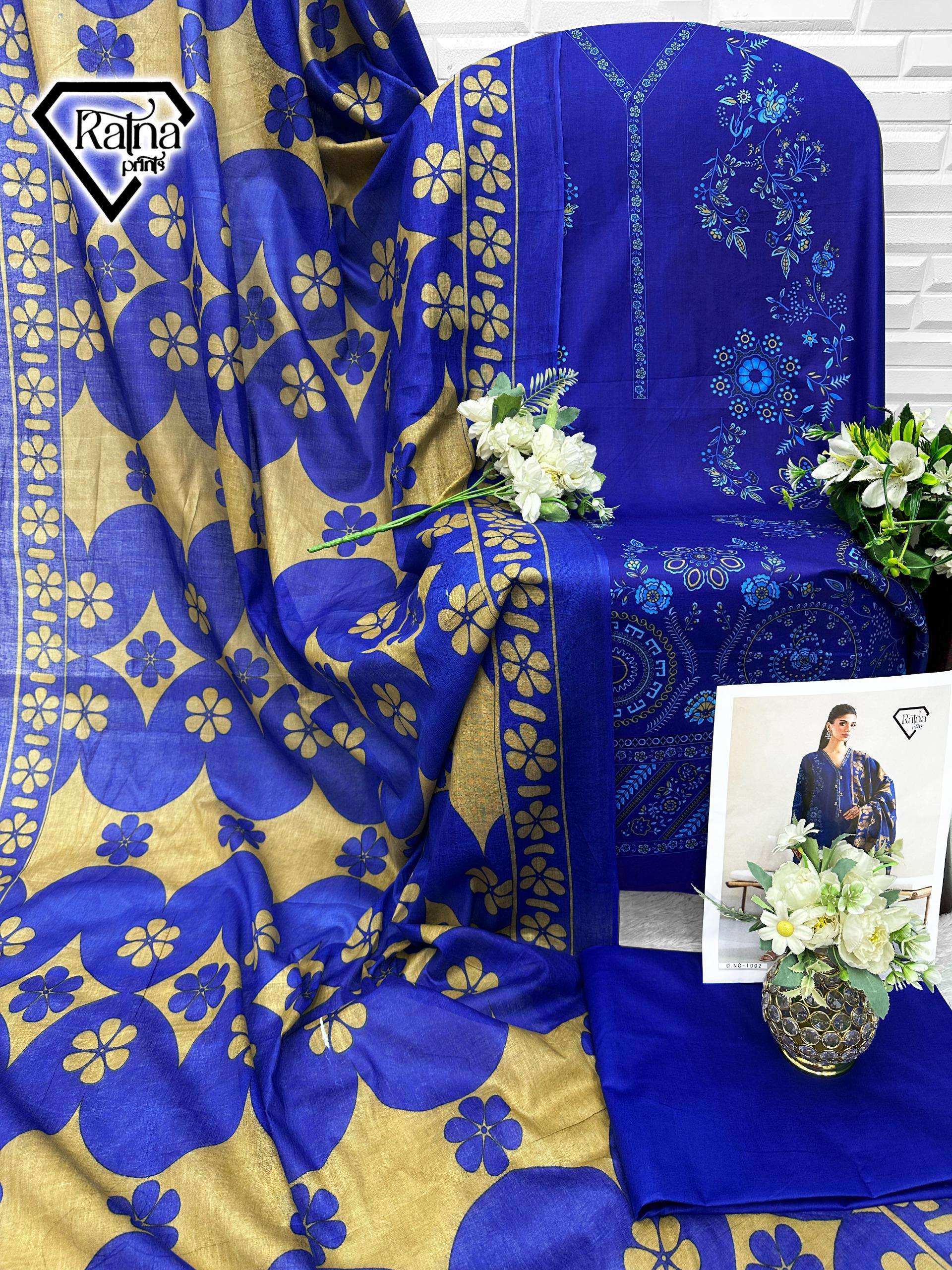 RATNA PRINTS KAYSERIA VOL-1 HEAVY COTTON DRESS MATERIAL AT WHOLESALE PRICE