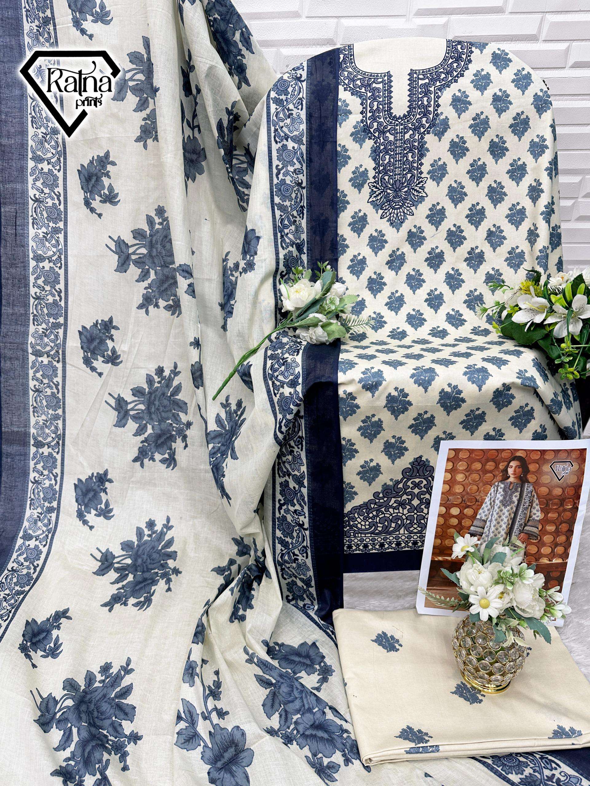 RATNA PRINTS KAYSERIA VOL-1 HEAVY COTTON DRESS MATERIAL AT WHOLESALE PRICE