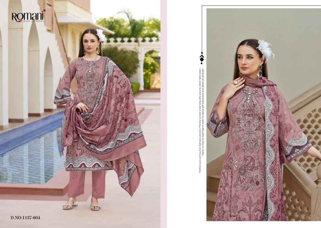 ROMANI AARZU VOL-29 SOFT COTTON DIGITAL PRINTED EMBROIDERY DRESS MATERIAL AT WHOLESALE PRICE