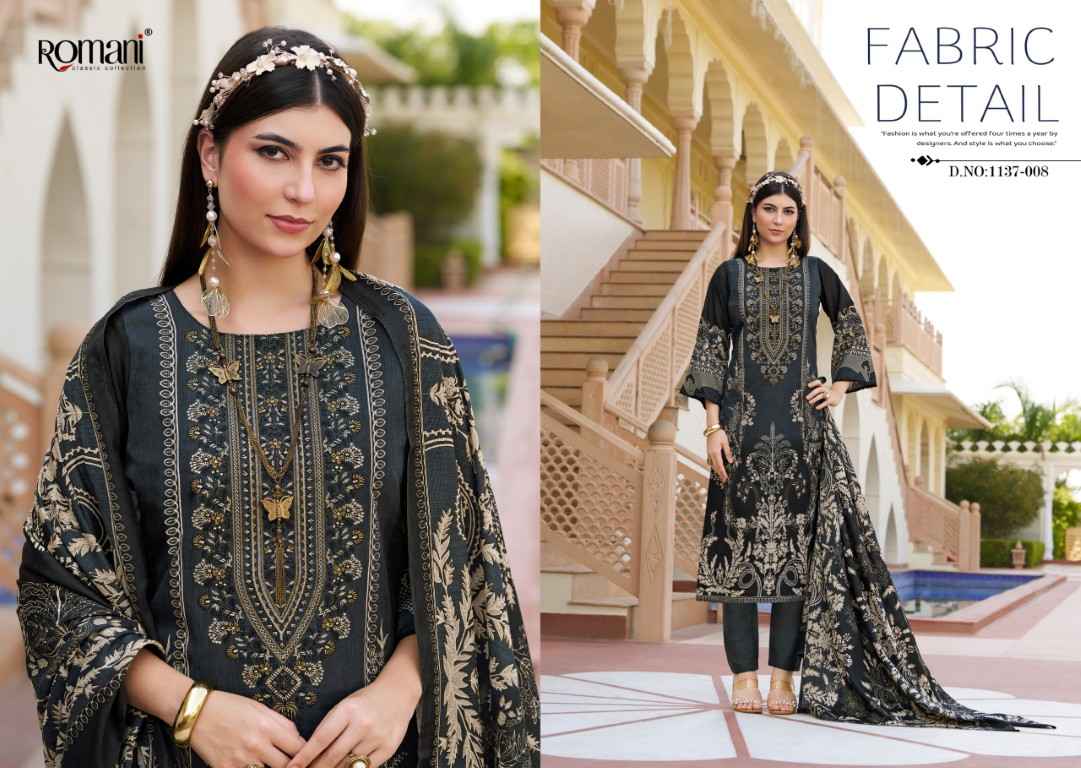 ROMANI AARZU VOL-29 SOFT COTTON DIGITAL PRINTED EMBROIDERY DRESS MATERIAL AT WHOLESALE PRICE