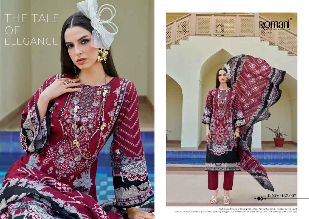 ROMANI AARZU VOL-29 SOFT COTTON DIGITAL PRINTED EMBROIDERY DRESS MATERIAL AT WHOLESALE PRICE