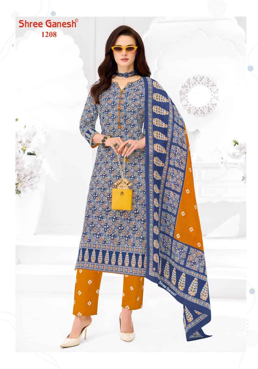 SHREE GANESH SAMAIYRA AJRAK VOL-1 COTTON PRINTED DRESS MATERIAL AT WHOLESALE PRICE