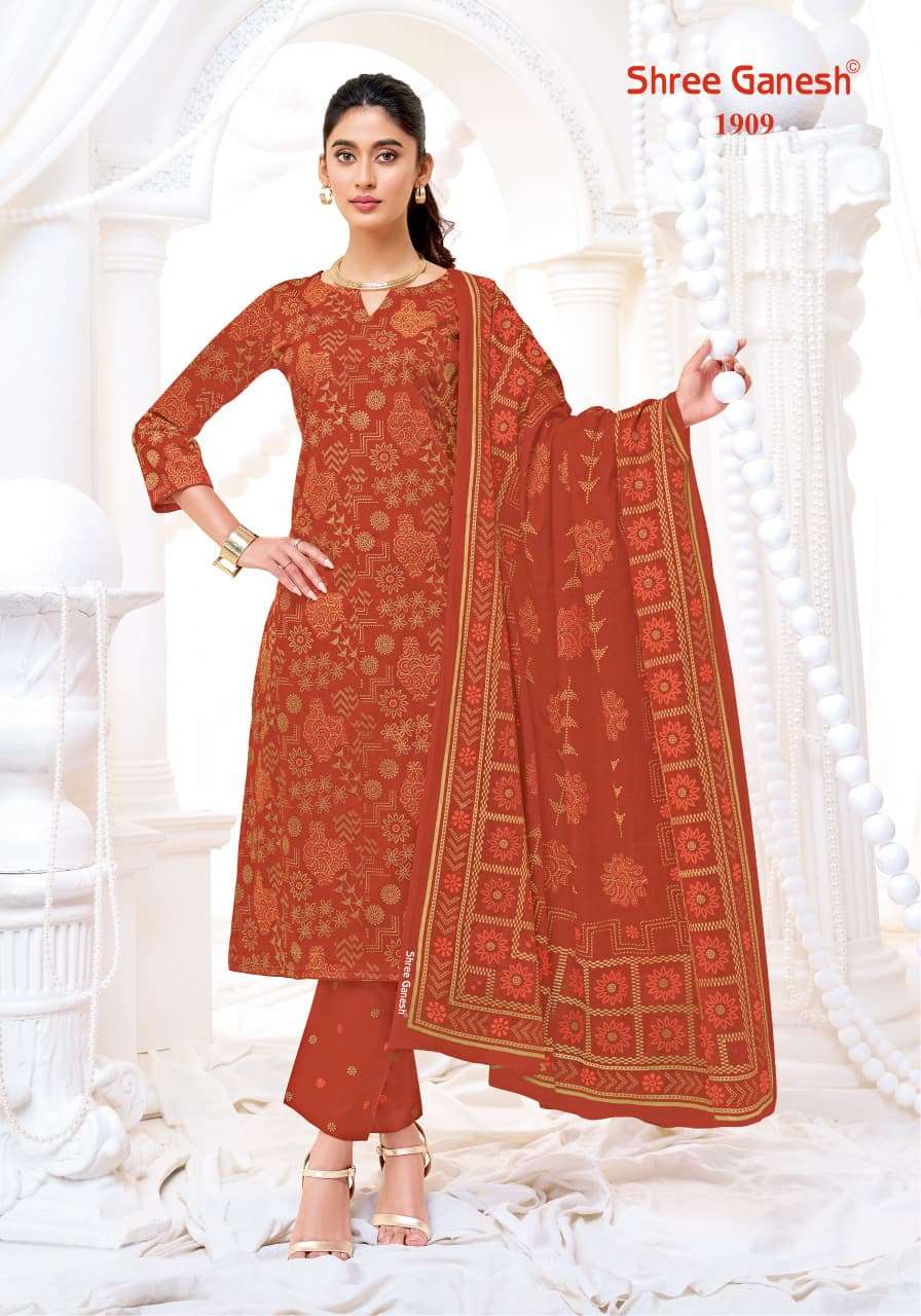 SHREE GANESH VAANI VOL-9 PURE COTTON PRINTED DRESS MATERIAL AT WHOLESALE PRICE