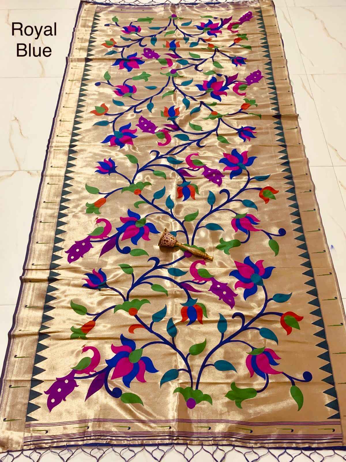 SOFT JARI AND SILK LOVE BRID LOTUS PAITHANI DUPATTA AT WHOLESALE PRICE