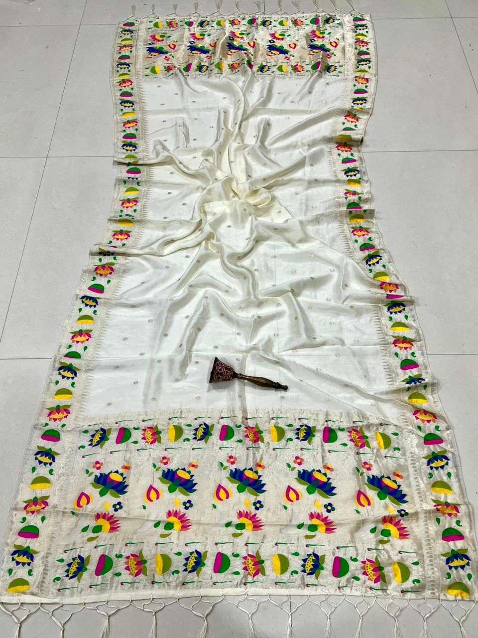 SOFT JARI VISCOS SILK SUNFLOWER PAITHANI DUPATTA AT WHOLESALE PRICE