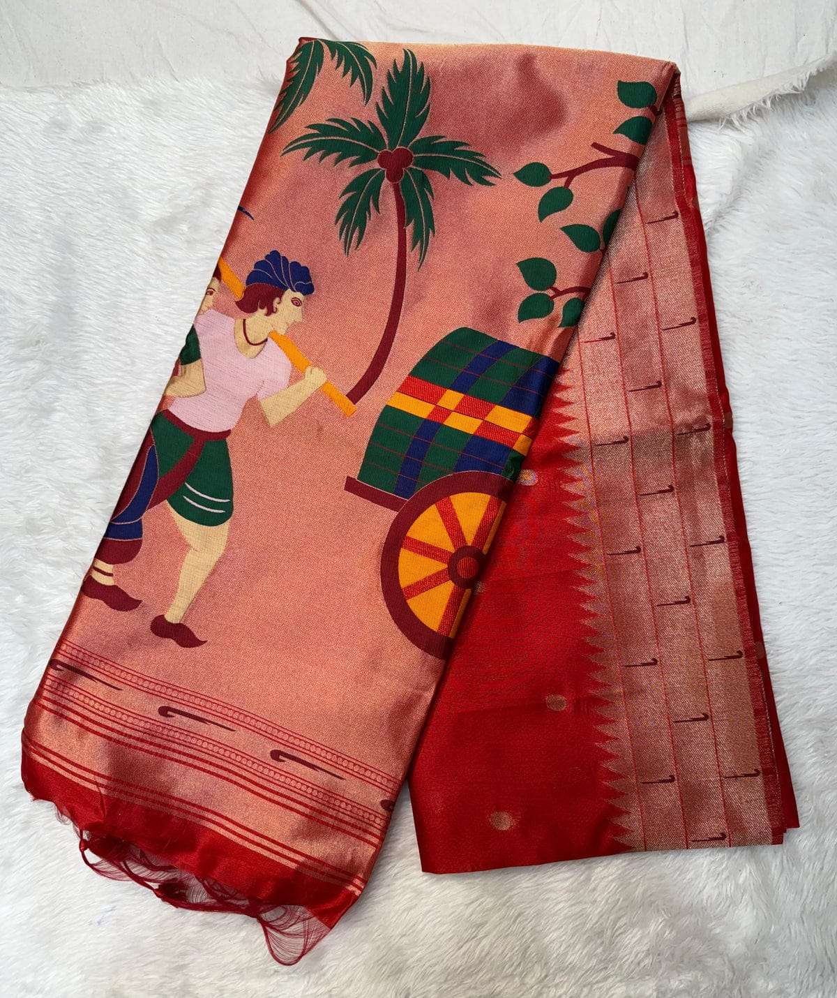 SOFT KHADI RAW SILK MEENA WEAVING PAITHANI SAREE AT WHOLESALE PRICE