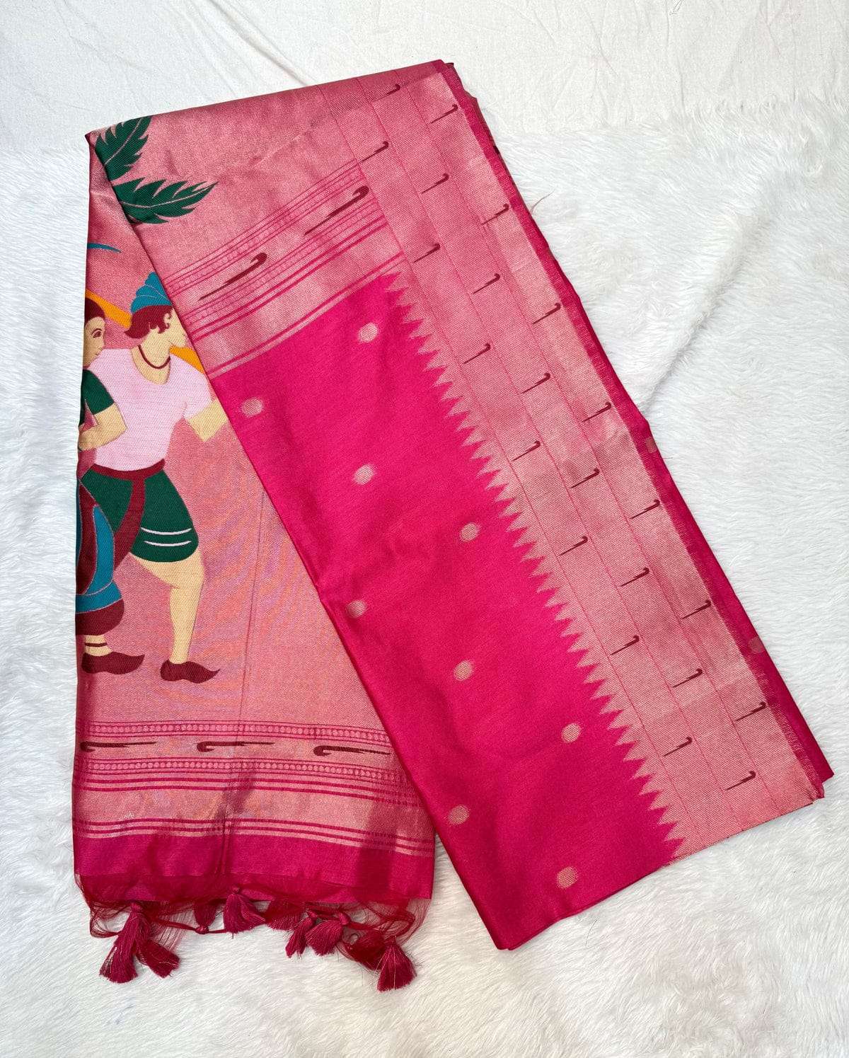 SOFT KHADI RAW SILK MEENA WEAVING PAITHANI SAREE AT WHOLESALE PRICE