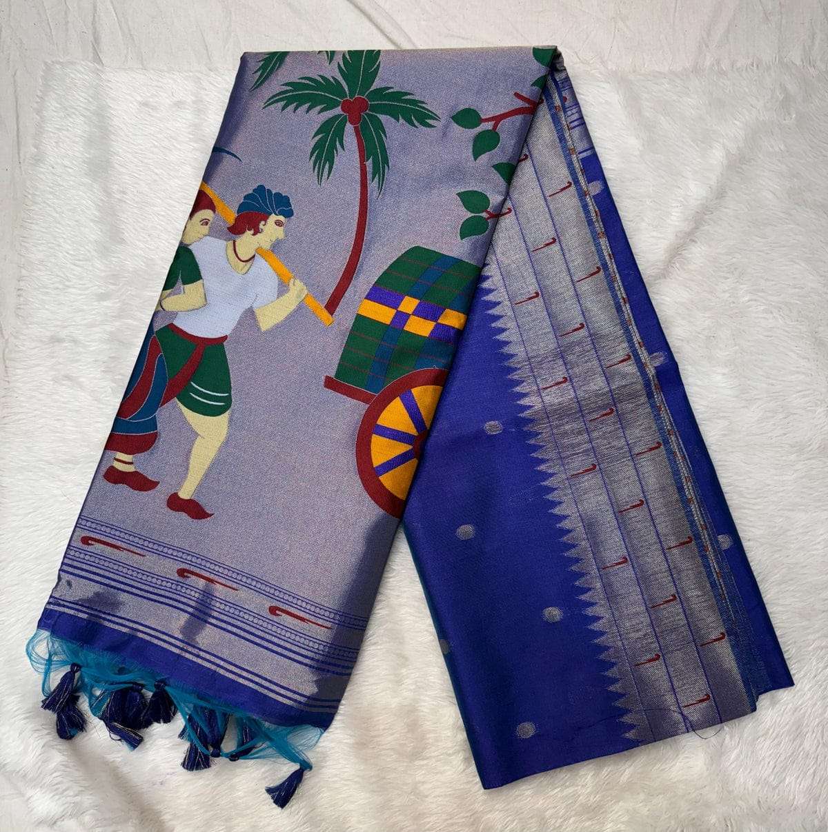 SOFT KHADI RAW SILK MEENA WEAVING PAITHANI SAREE AT WHOLESALE PRICE