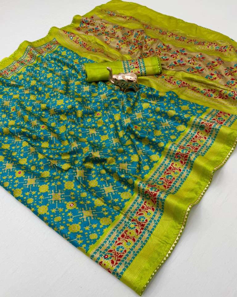 SOFT PASHMINA SILK PATOLA PRINTED SAREE AT WHOLESALE PRICE