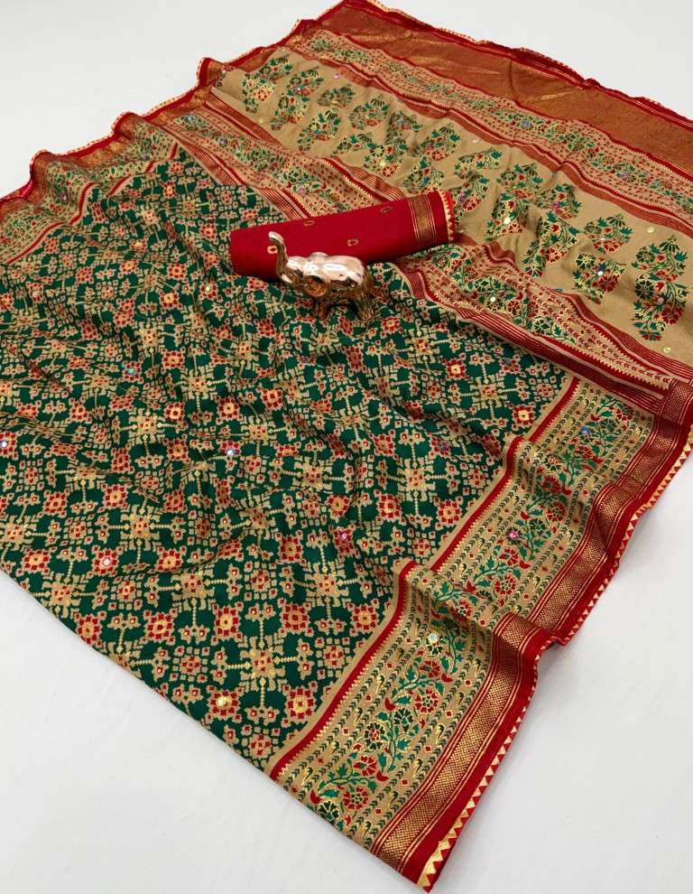 SOFT PASHMINA SILK PATOLA PRINTED SAREE AT WHOLESALE PRICE