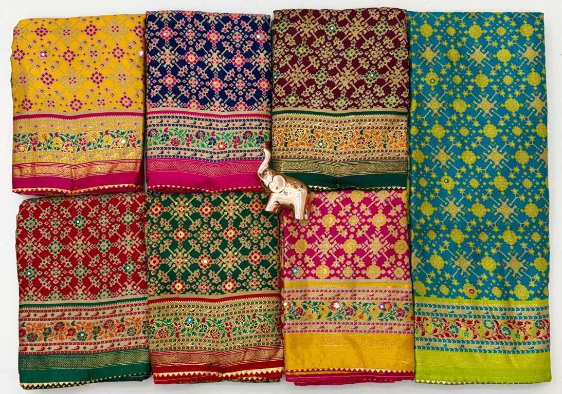 SOFT PASHMINA SILK PATOLA PRINTED SAREE AT WHOLESALE PRICE