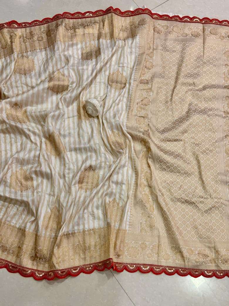 SOFT PURE CREPE KHADI TISSUE ZARI WEAVING SAREE AT WHOLESALE PRICE