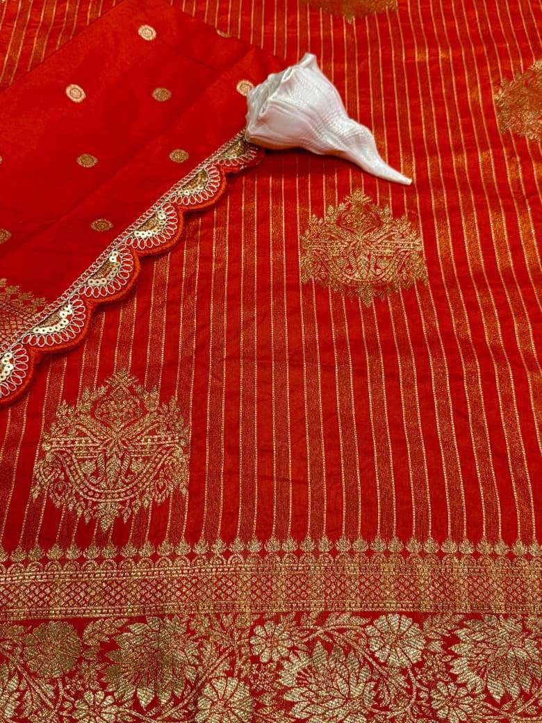 SOFT PURE CREPE KHADI TISSUE ZARI WEAVING SAREE AT WHOLESALE PRICE
